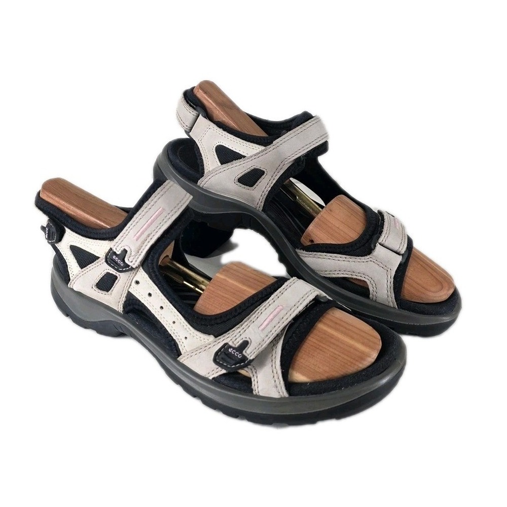 ECCO Yucatan Sport Sandals Women 42 US 11 /11.5 Beige Nubuck Leather Hiking